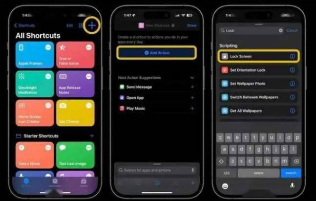 多宝镇苹果14锁屏维修店分享iPhone14升级iOS16.4后如何创建锁屏快捷方式 